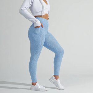 Buffbunny Collection - Flower Power Legging in Tuxedo Blue - M